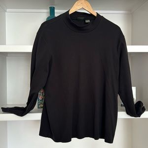 Men’s Lands End mock turtle neck black size L